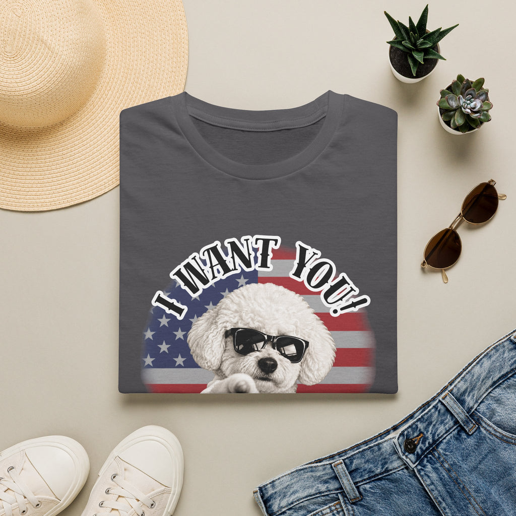 I WANT YOU!...To Rub My Belly! – Bichon Frise - Supersoft Unisex T-shirt