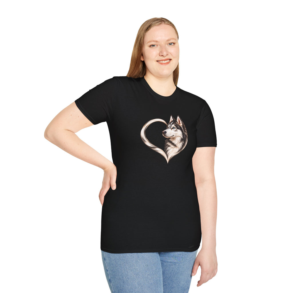 A Heart of Love – Siberian Husky - Supersoft Unisex T-shirt