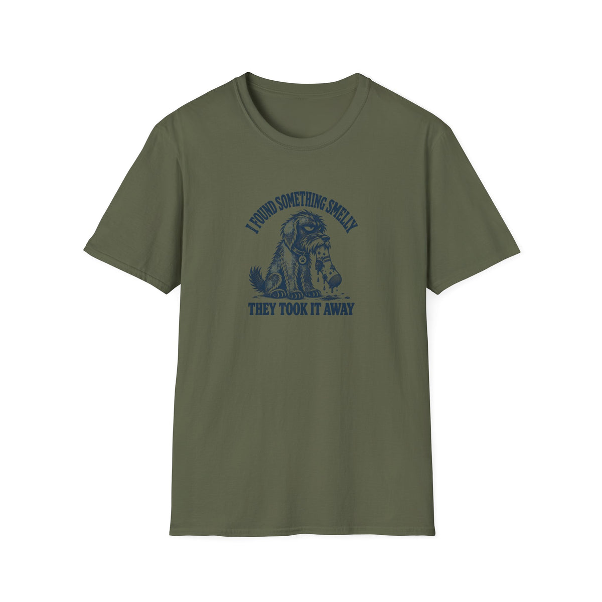 Grumpy Dog - I Found Something Smelly –  Supersoft Unisex T-Shirt