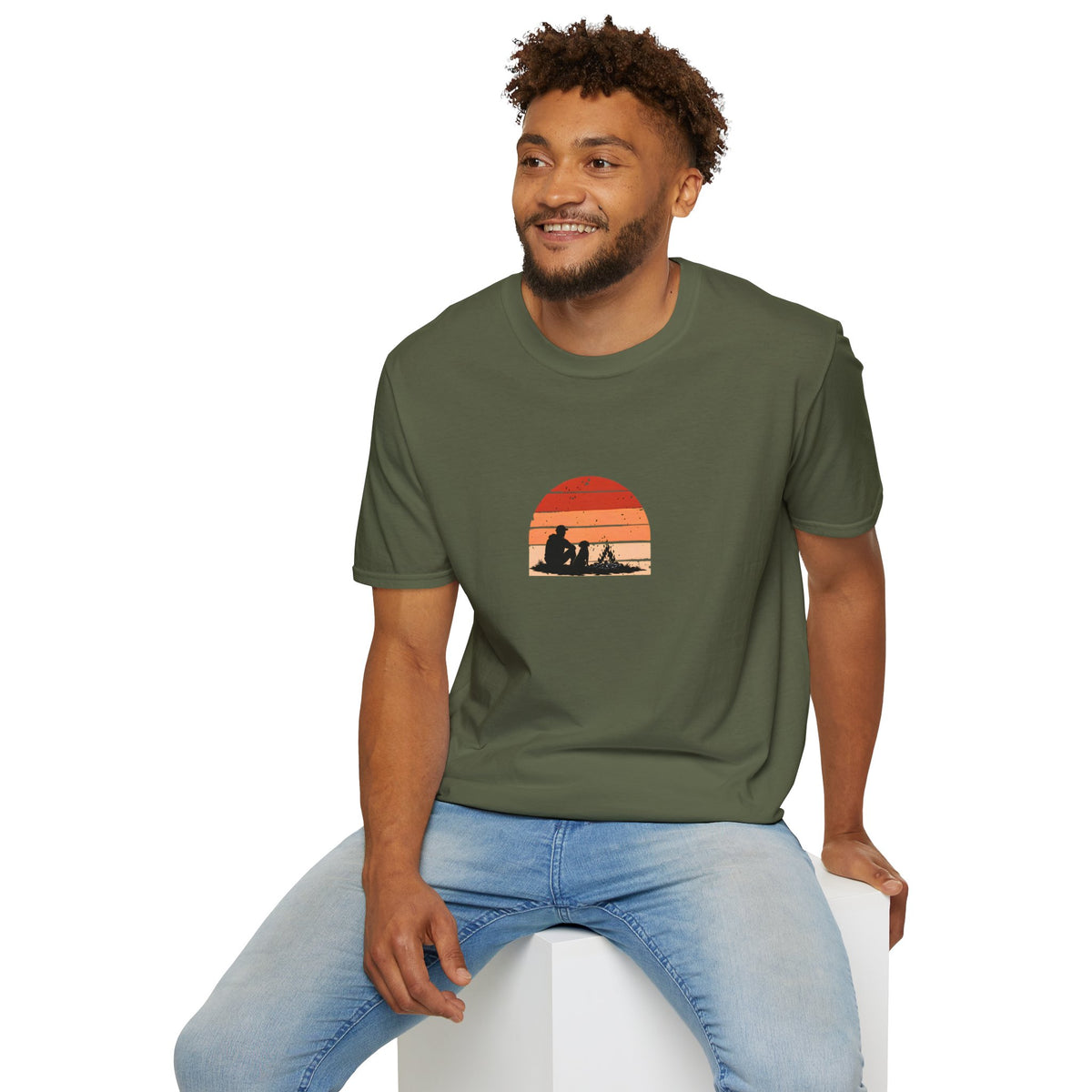 Campfire, Dog & Absolutely Nowhere Else to Be –  Supersoft Unisex T-Shirt