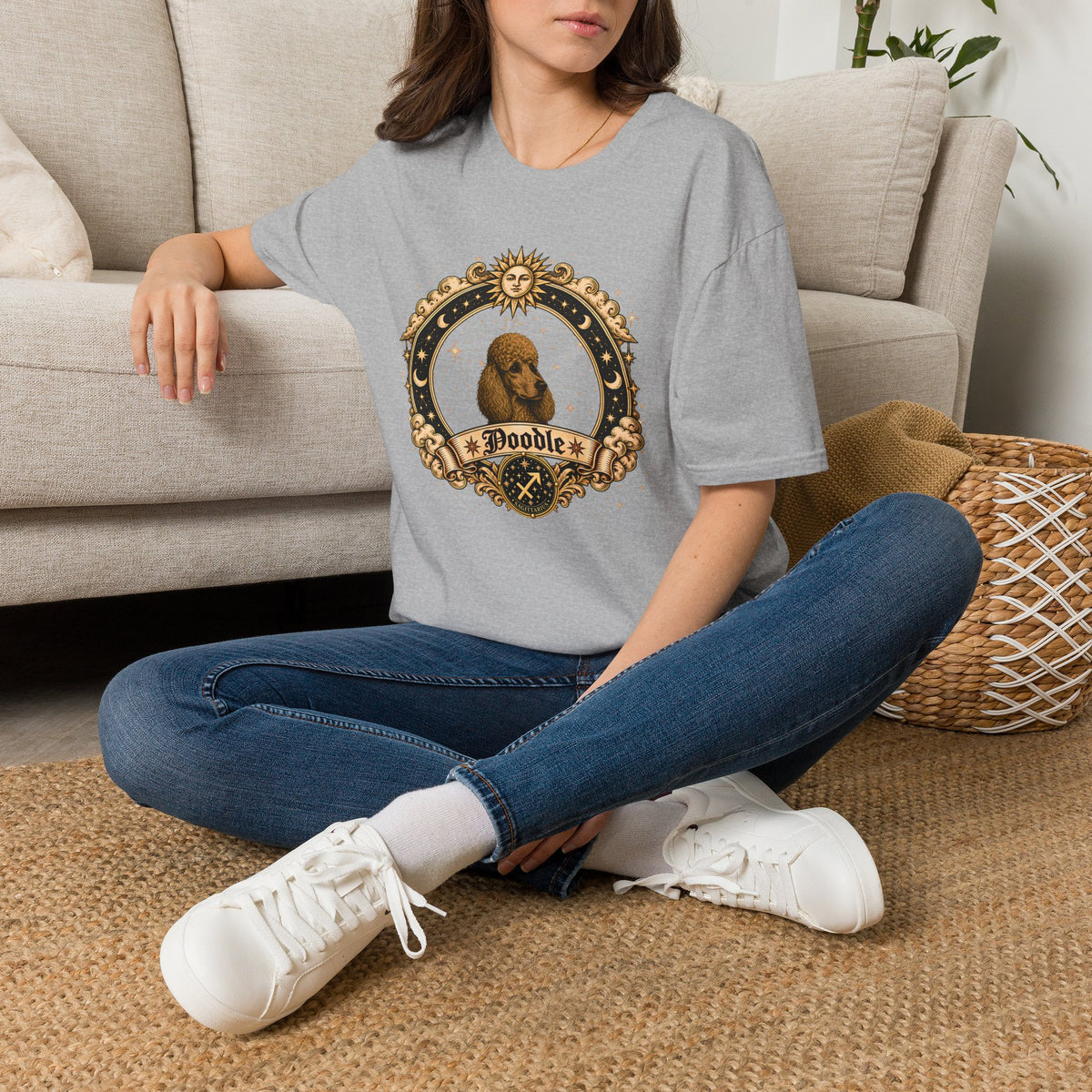 Zodiac Sagittarius Poodle - Dog Horoscope Star Sign - Supersoft Unisex Funny T-shirt