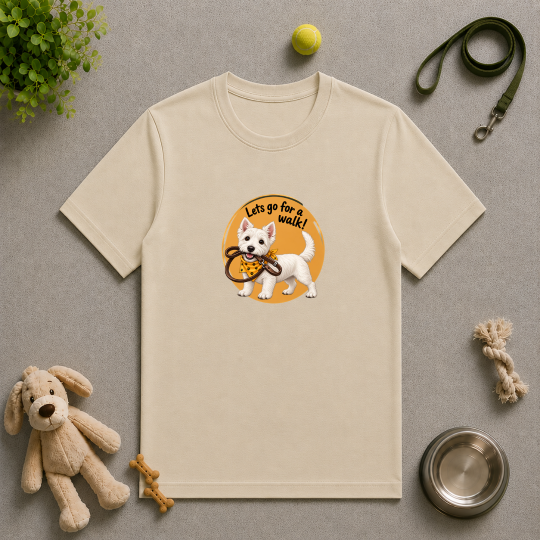 Let’s Go for a Walk! – West Highland Terrier Adventure - Unisex T-Shirt