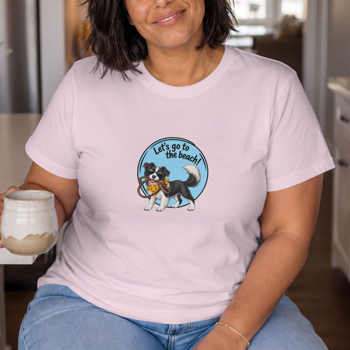 Let’s Go to the Beach! – Border Collie Adventure Dog - Unisex T-Shirt