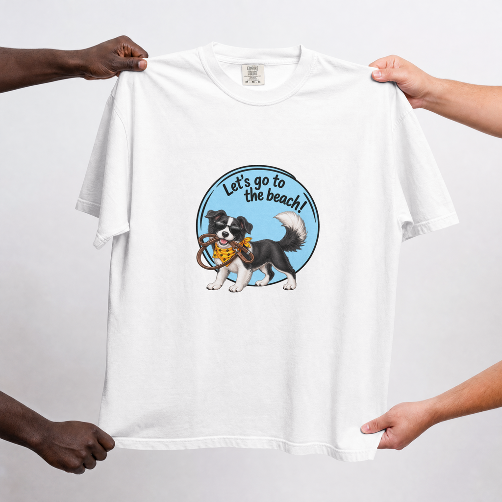 Let’s Go to the Beach! – Border Collie Adventure Dog - Unisex T-Shirt