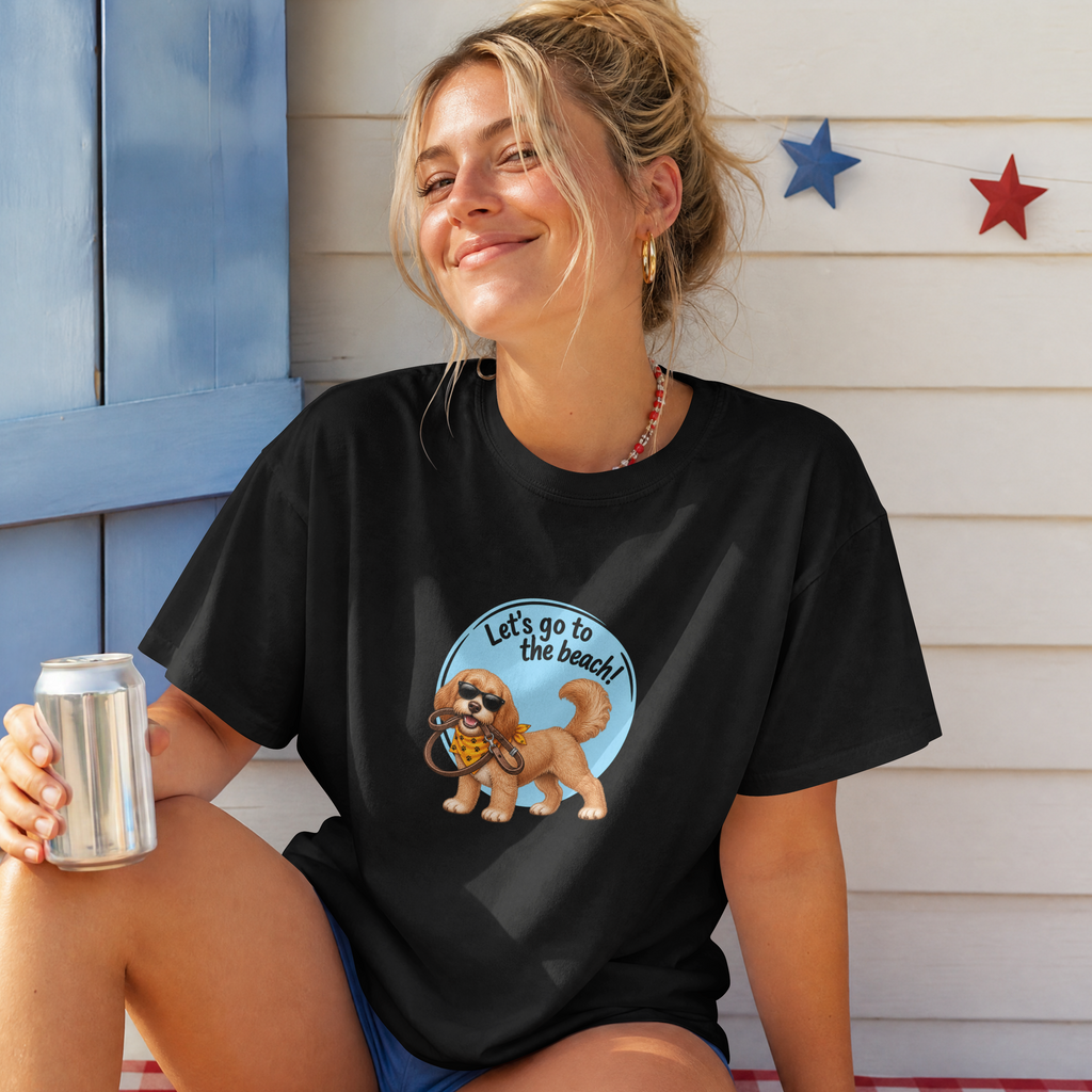 Let’s Go to the Beach! – Cockapoo Adventure Dog - Unisex T-Shirt