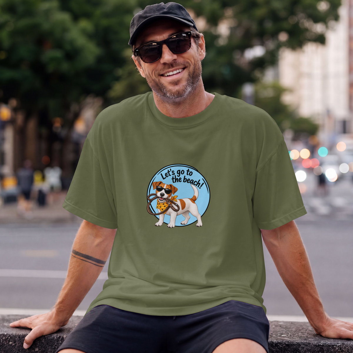 Let’s Go to the Beach! – Jack Russell Adventure Dog - Unisex T-Shirt