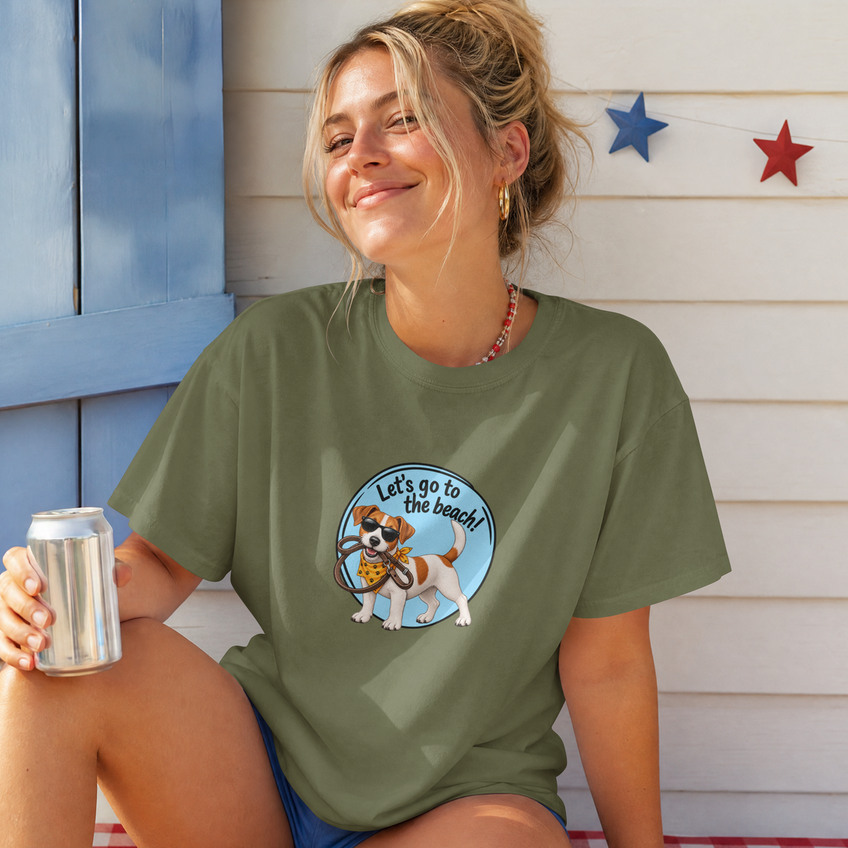 Let’s Go to the Beach! – Jack Russell Adventure Dog - Unisex T-Shirt
