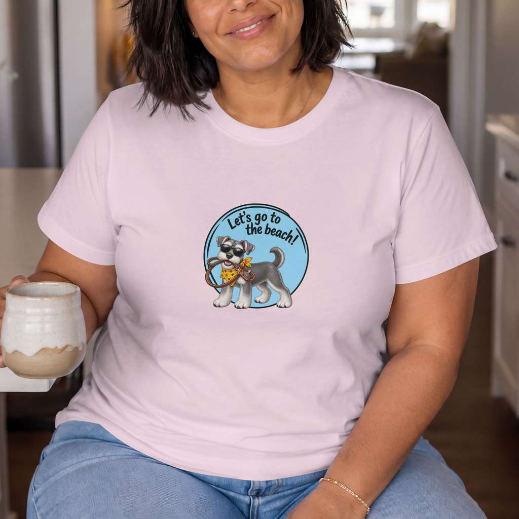 Let’s Go to the Beach! – Miniature Schnauzer Adventure Dog - Unisex T-Shirt