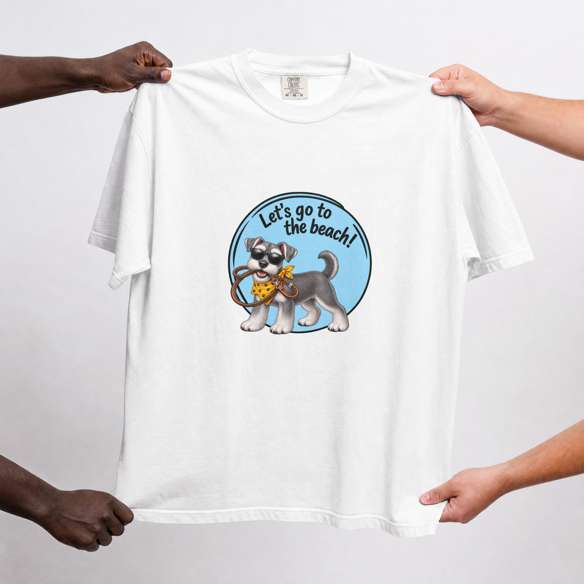 Let’s Go to the Beach! – Miniature Schnauzer Adventure Dog - Unisex T-Shirt