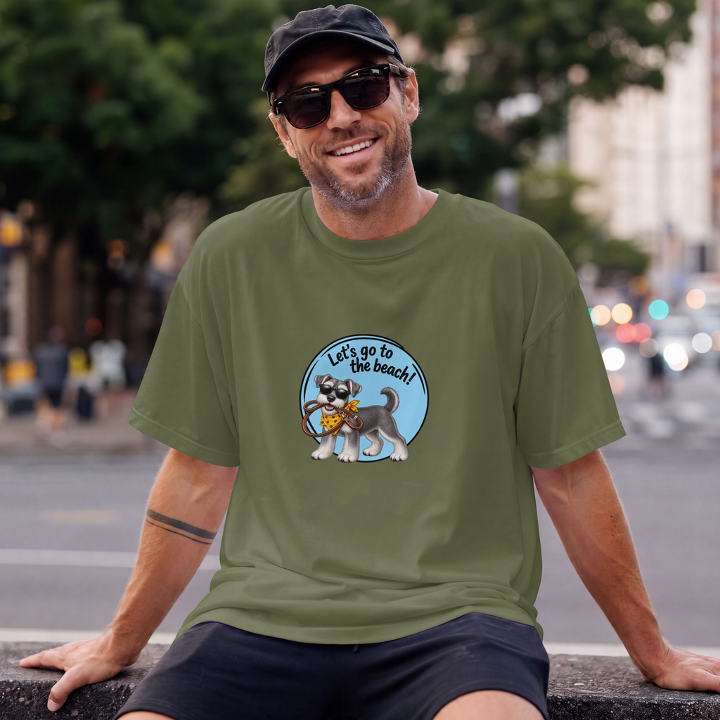 Let’s Go to the Beach! – Miniature Schnauzer Adventure Dog - Unisex T-Shirt