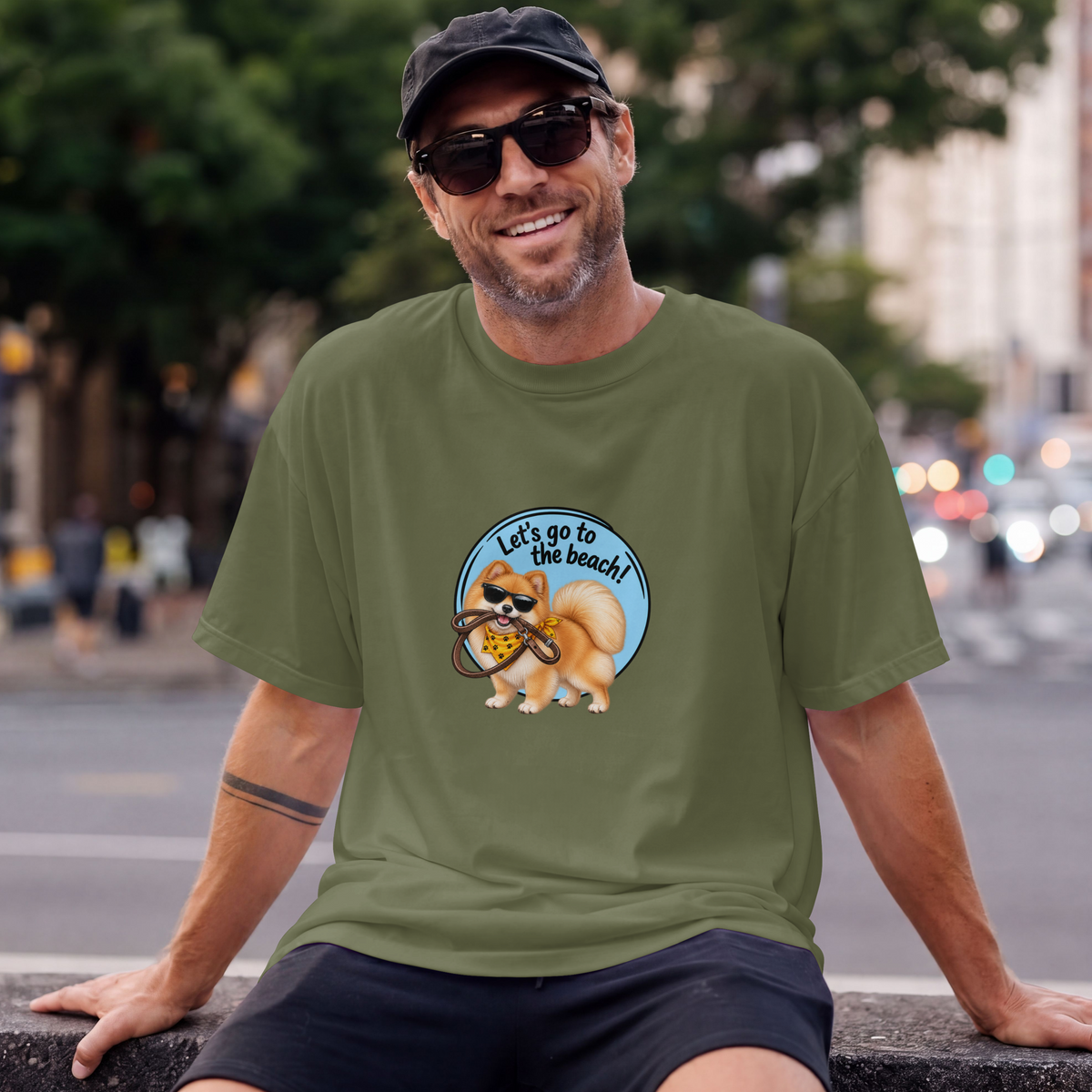 Let’s Go to the Beach! – Pomeranian Adventure Dog - Unisex T-Shirt
