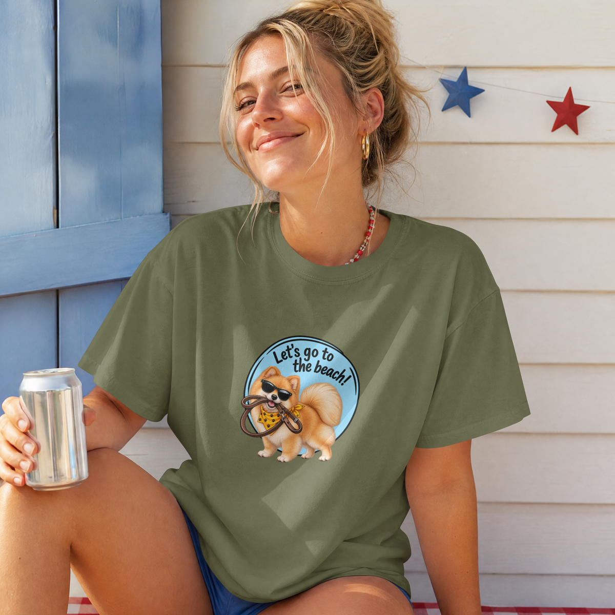 Let’s Go to the Beach! – Pomeranian Adventure Dog - Unisex T-Shirt