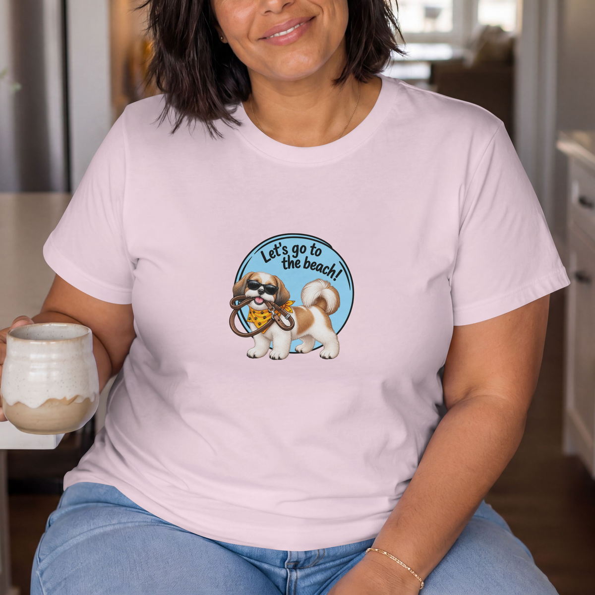 Let’s Go to the Beach! – Shih Tzu Adventure Dog - Unisex T-Shirt