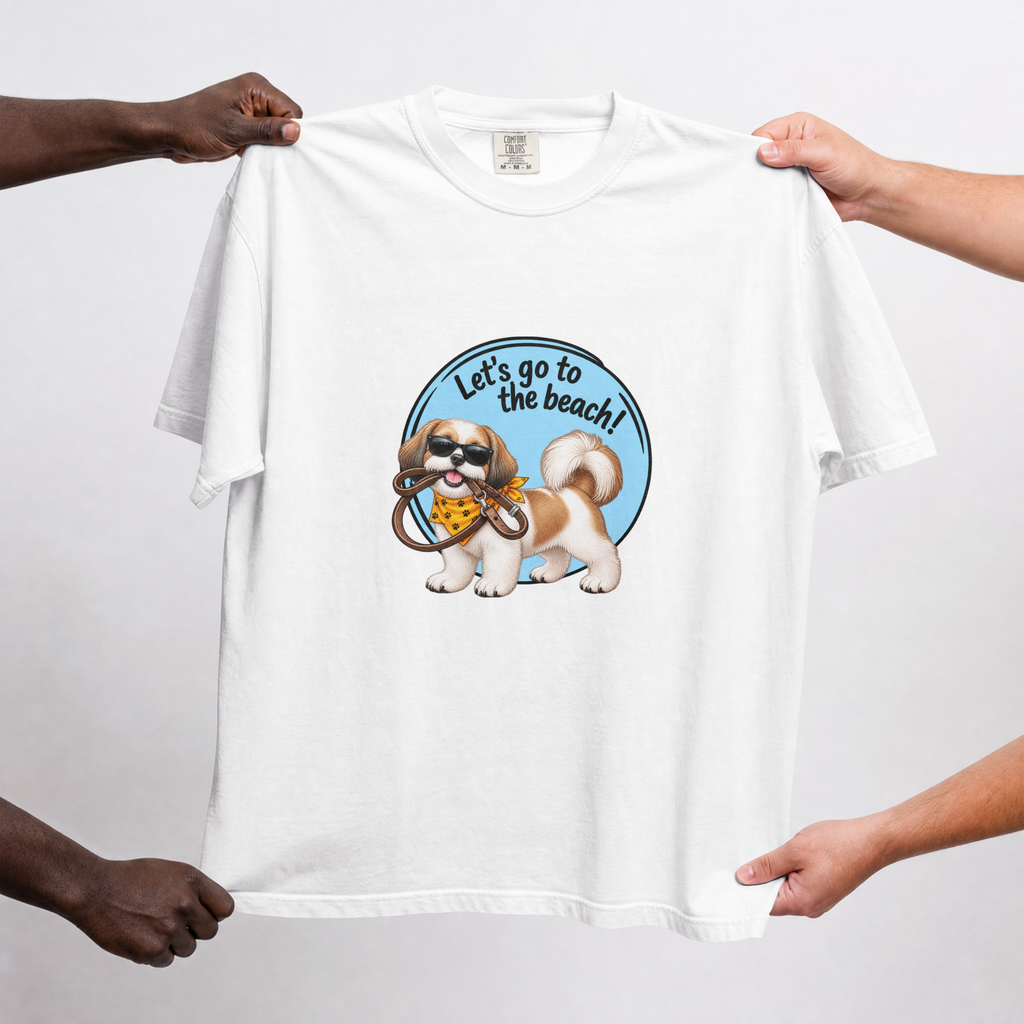Let’s Go to the Beach! – Shih Tzu Adventure Dog - Unisex T-Shirt