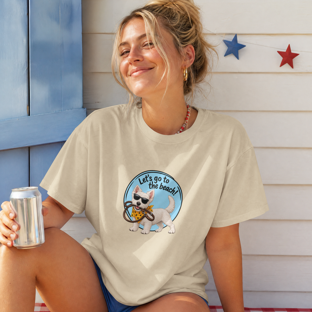 Let’s Go to the Beach! – West Highland Terrier Adventure Dog - Unisex T-Shirt