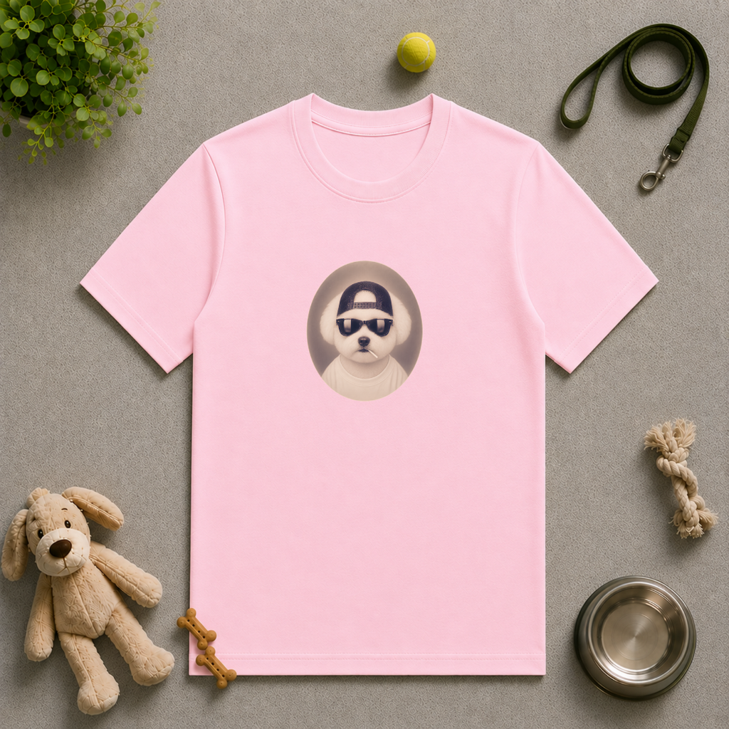 Rescue Rebel – Adopted, Loved & Living Life My Way - Unisex T-Shirt with Bichon Frise