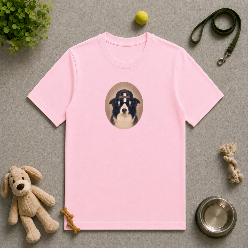 Rescue Rebel Border Collie – Adopted & Unapologetically Cool - Unisex T-shirt with Border Collie