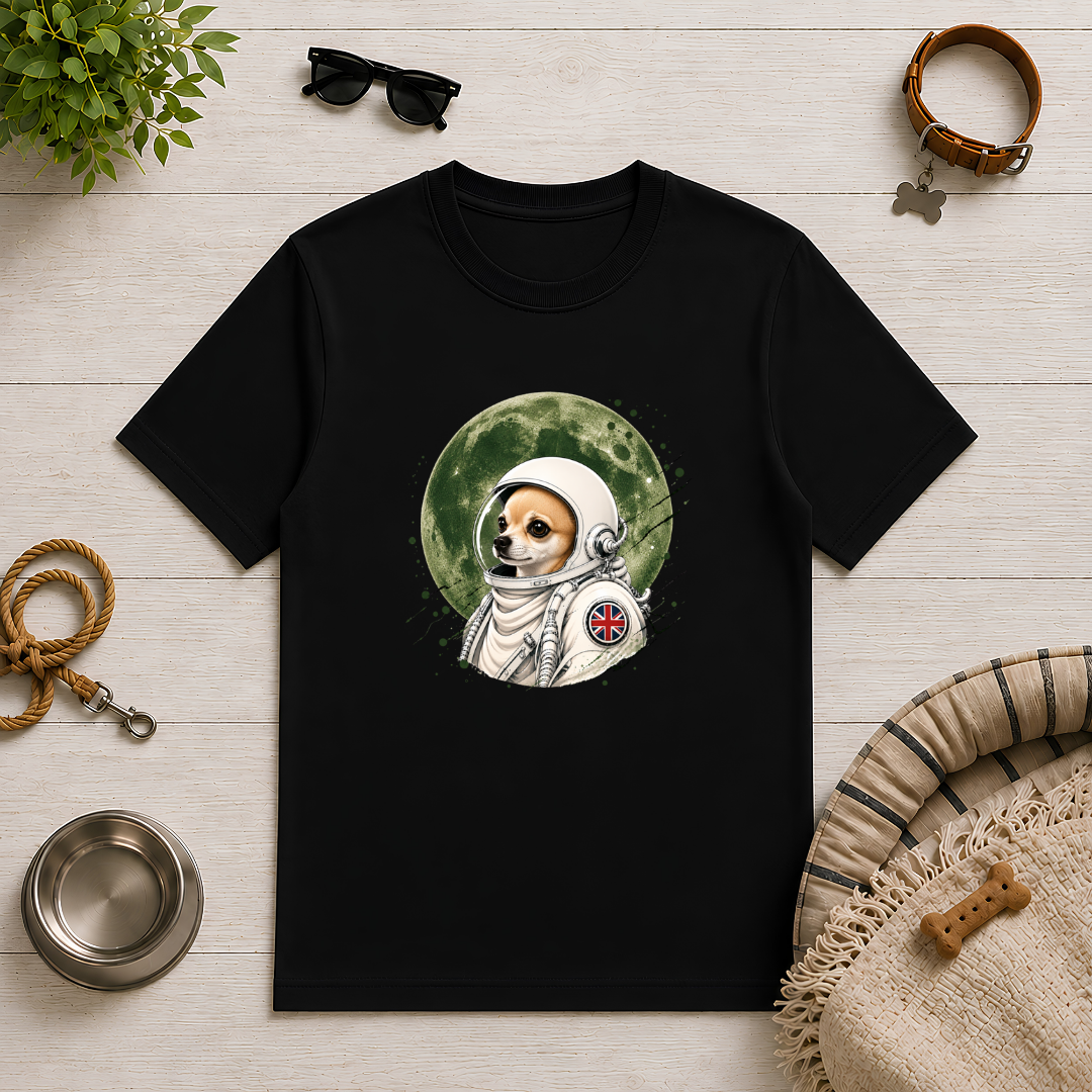 One Small Step for Dogkind – Chihuahua Astronaut T-Shirt