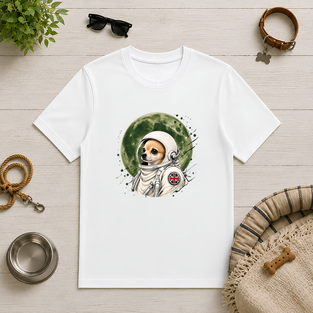 One Small Step for Dogkind – Chihuahua Astronaut T-Shirt