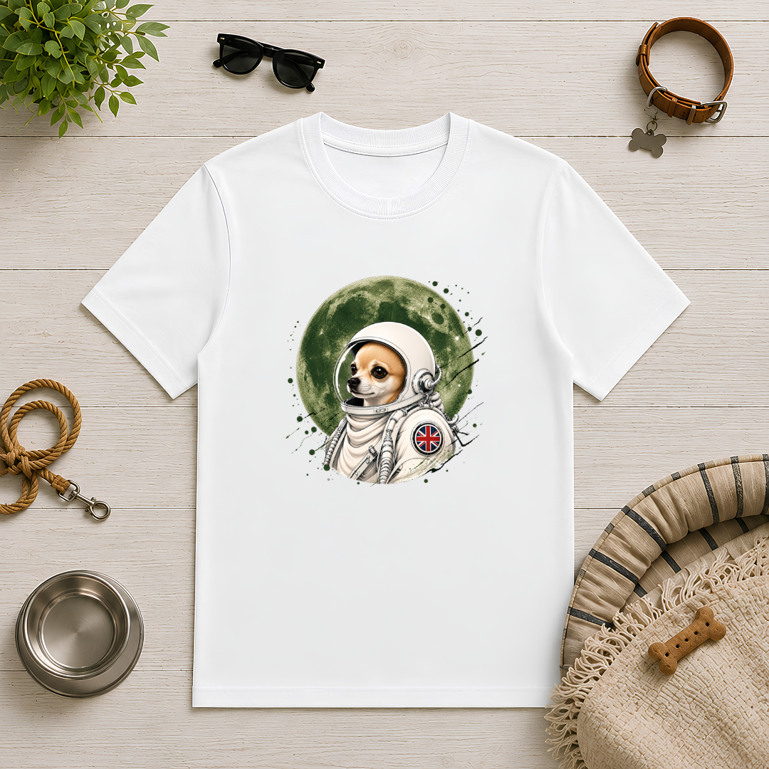 One Small Step for Dogkind – Chihuahua Astronaut T-Shirt