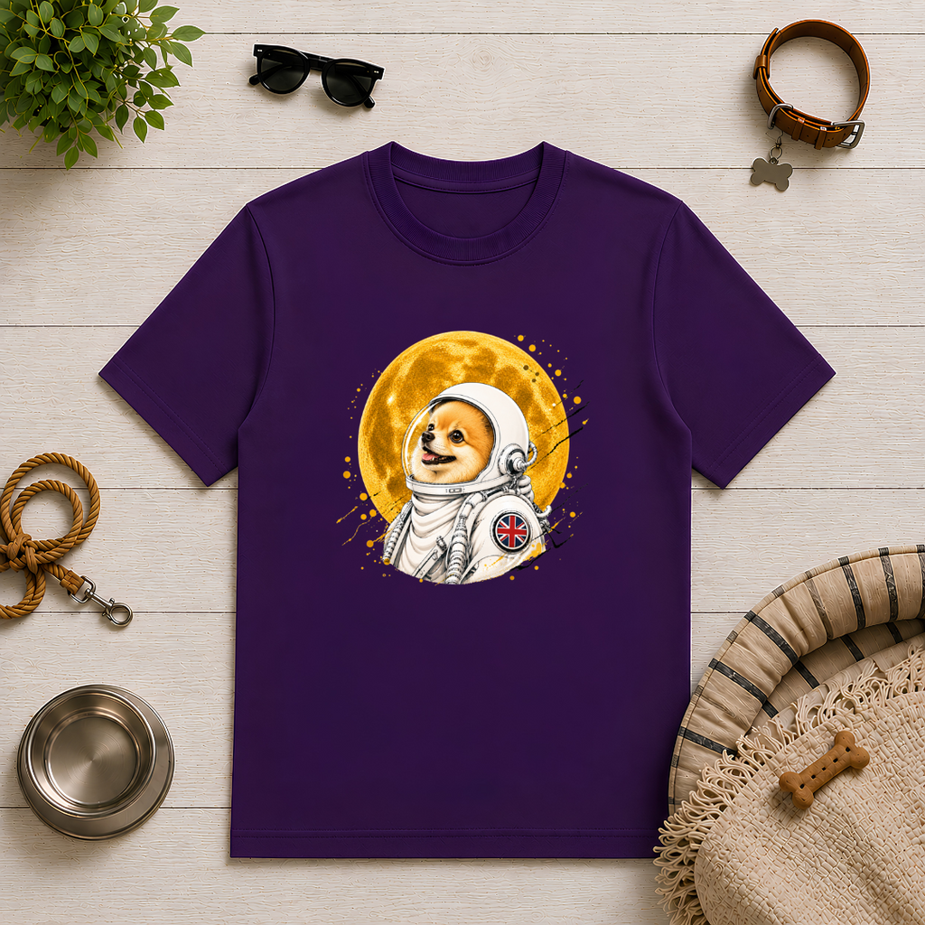 One Small Step for Dogkind – Pomeranian Astronaut T-Shirt