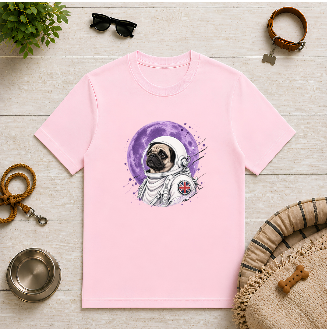 One Small Step for Dogkind – Pug Astronaut T-Shirt