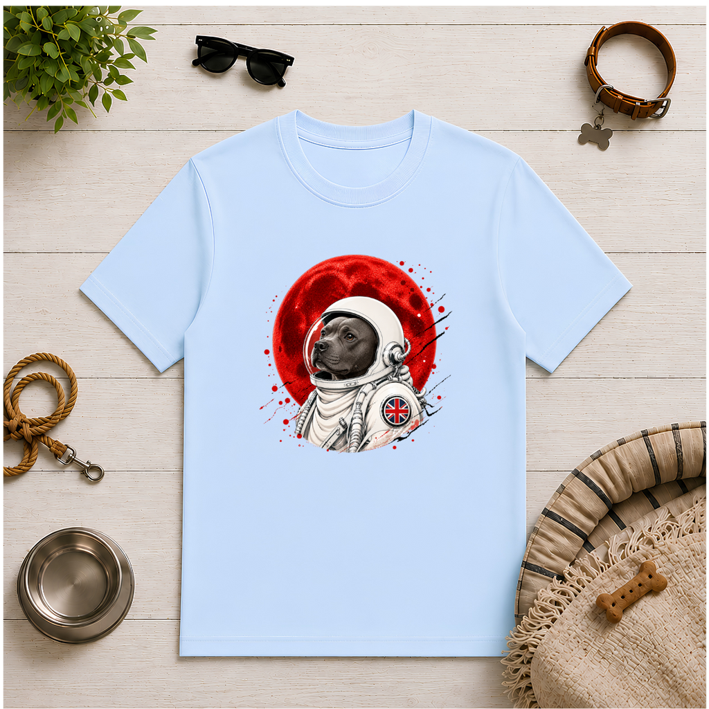 One Small Step for Dogkind – Staffordshire Bull Terrier T-Shirt