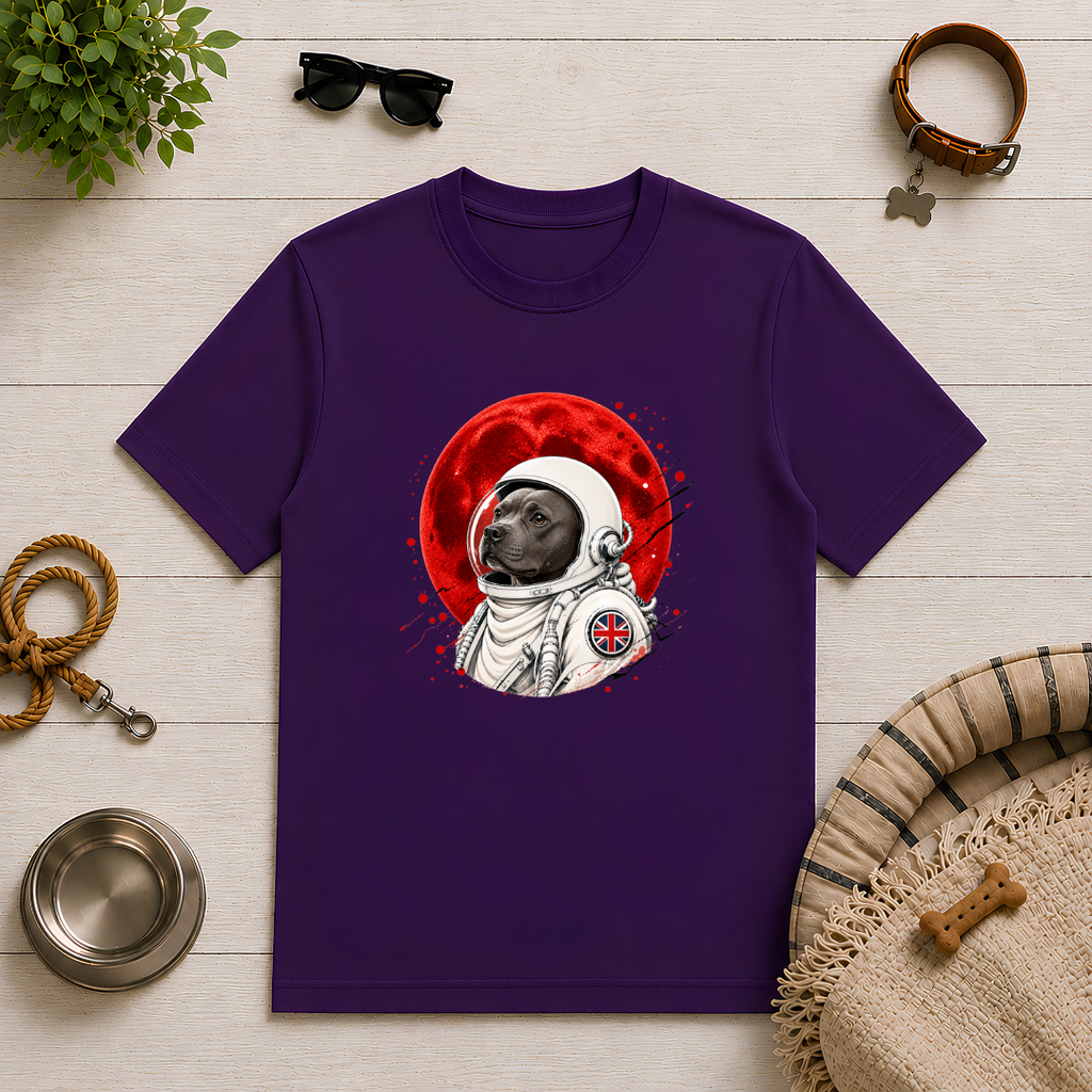 One Small Step for Dogkind – Staffordshire Bull Terrier T-Shirt