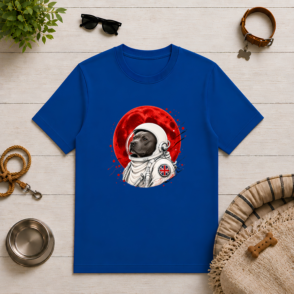 One Small Step for Dogkind – Staffordshire Bull Terrier T-Shirt